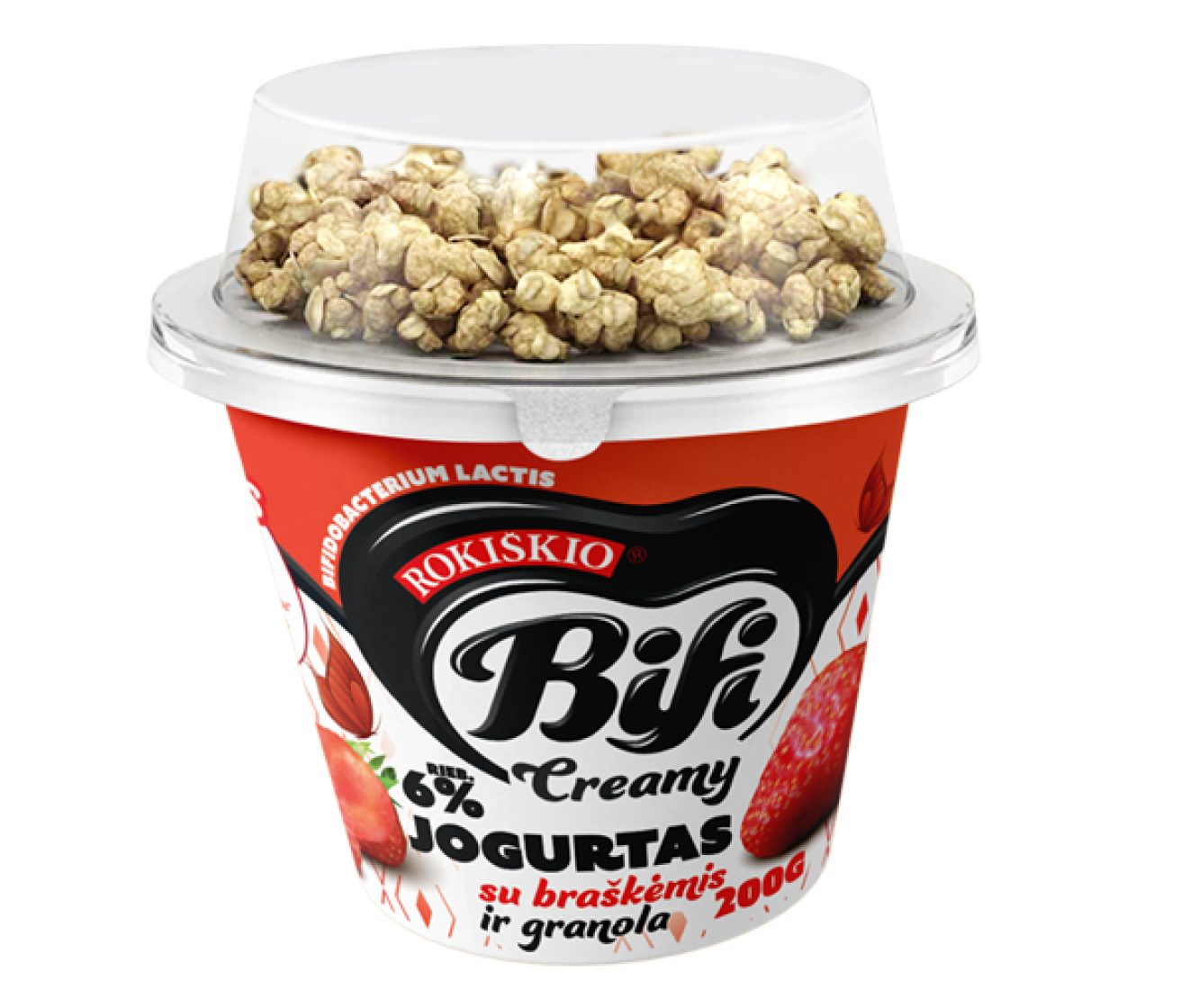Bifi Creamy su braškėmis ir granola
